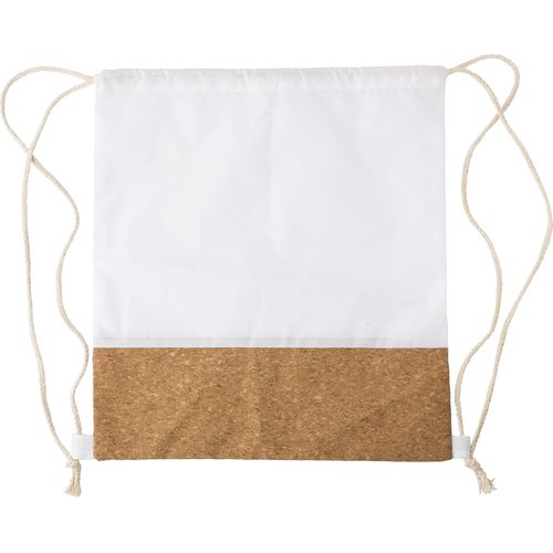 white Mochila de rPET y corcho Elodie