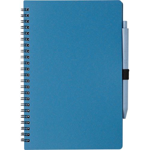 Carnet à spirale en fibre de paille avec couverture en PP Massimo - 2