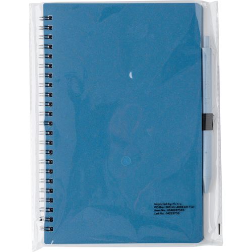 Carnet à spirale en fibre de paille avec couverture en PP Massimo - 3