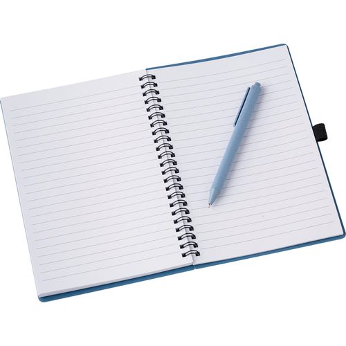 Carnet à spirale en fibre de paille avec couverture en PP Massimo