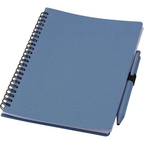 Carnet à spirale en fibre de paille avec couverture en PP Massimo