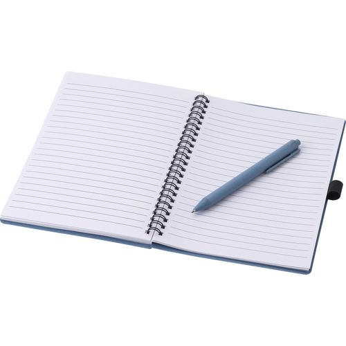 Carnet à spirale en fibre de paille avec couverture en PP Massimo