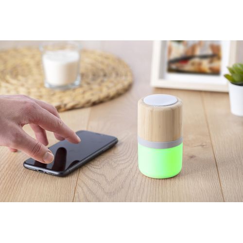 Enceinte sans fil  lumineuse en ABS et bambou Salvador thumbnail 6