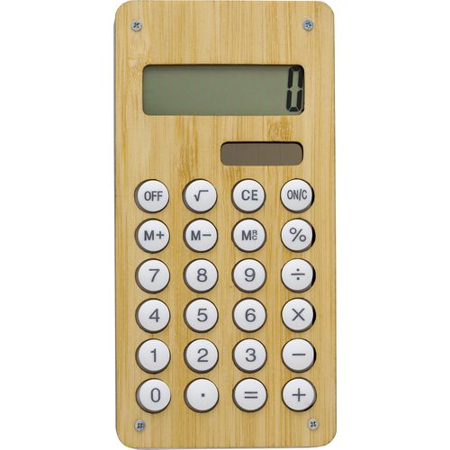 Calculatrice de poche en bambou Thomas - 1