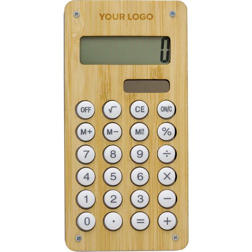 Calculatrice de poche en bambou Thomas - 5
