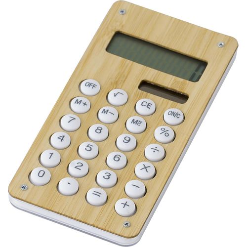 Calculatrice de poche en bambou Thomas - 2