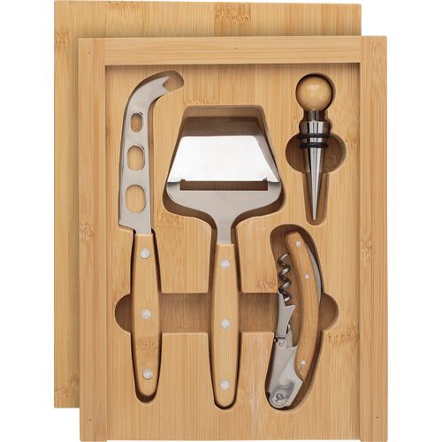 Service à fromage et vin en bambou Patrick - 4