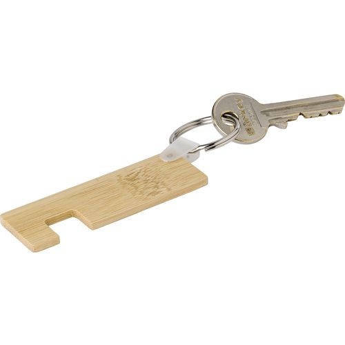 Porte-clés en bambou avec support de téléphone Orlando - 3