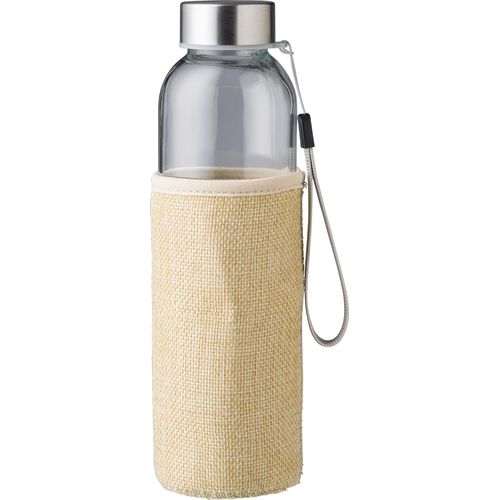 Gourde de 500 ml en verre avec housse en jute Kaydence - 1
