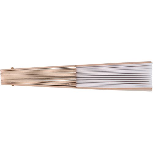 Eventail en bois et en rPET dans une boîte cadeau kraft Rosanne - 1