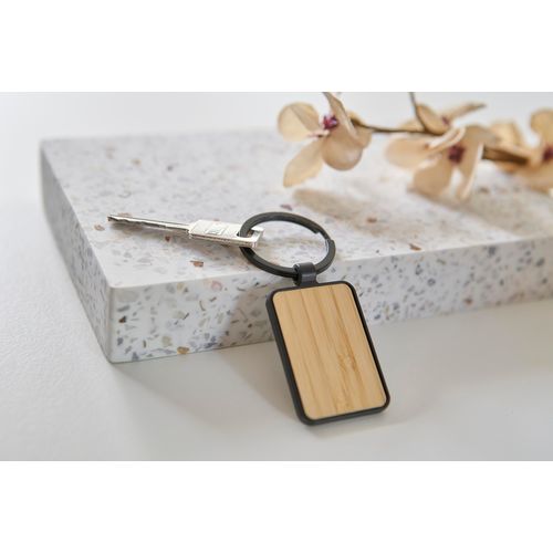Porte-clés en métal et bambou Brigitte - 5