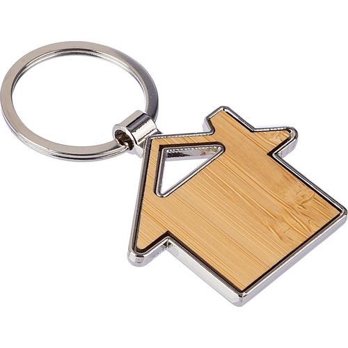 Porte-clés en zinc et bambou Bernd - 5