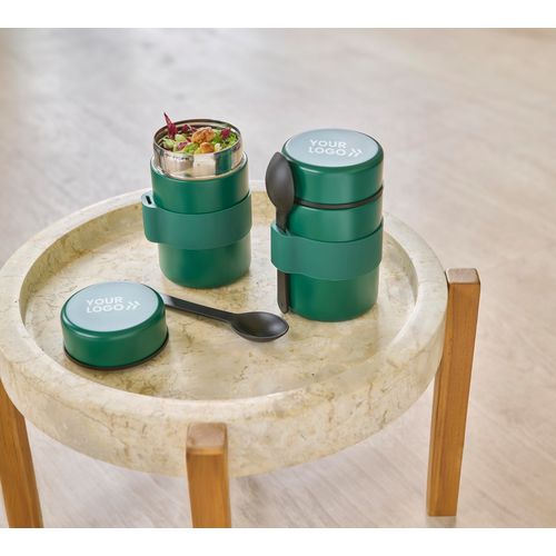 Vaso termo de acero inox. con cuchara Niko