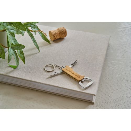 Porte-clés décapsuleur en bambou Stuart - 13