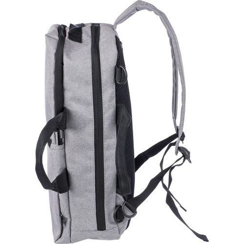 black Mochila de poliéster rPET para cabina y pc Mallory