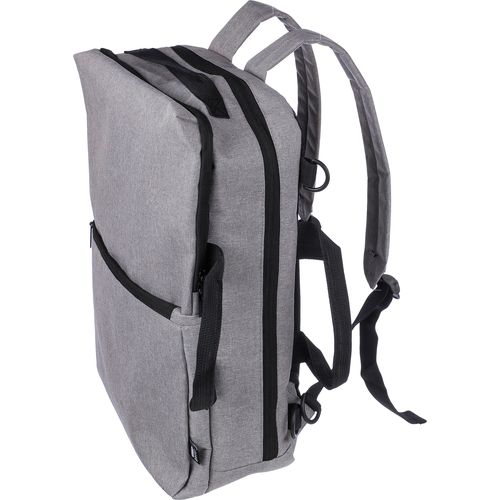 black Mochila de poliéster rPET para cabina y pc Mallory