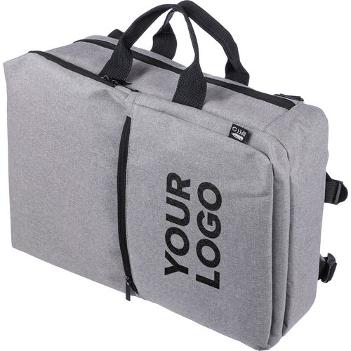 black Mochila de poliéster rPET para cabina y pc Mallory