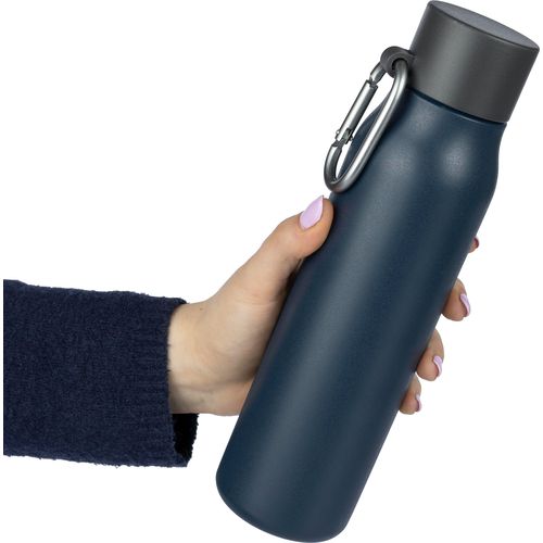 Gourde double paroi de 600 ml en acier inoxydable recyclé Cassian - 3