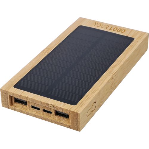 Power bank solaire en bambou Elz - 7