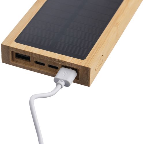 Power bank solaire en bambou Elz - 8
