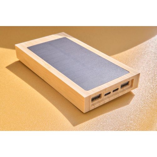 Power bank solaire en bambou Elz - 9