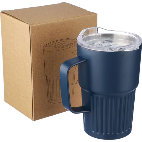 Mug nomade double paroi en acier inoxydable recyclé de 450 ml Calo - 12