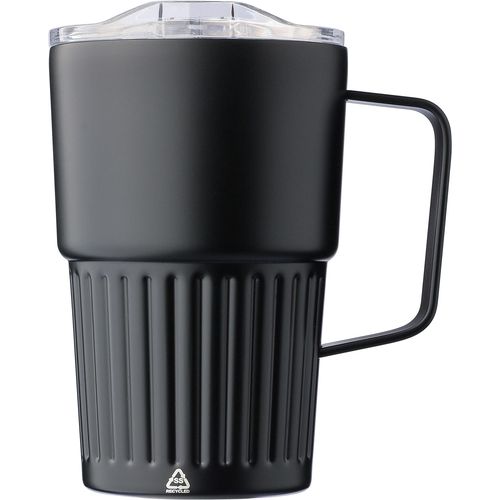 Mug nomade double paroi en acier inoxydable recyclé de 450 ml Calo - 1