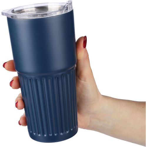 Mug double paroi en acier inoxydable recyclé de 500 ml Kael - 7