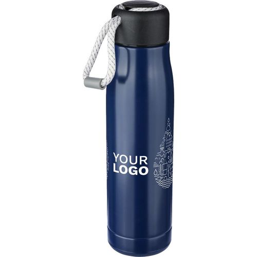 Gourde double paroi de 500 ml en acier inoxydable recyclé Solene