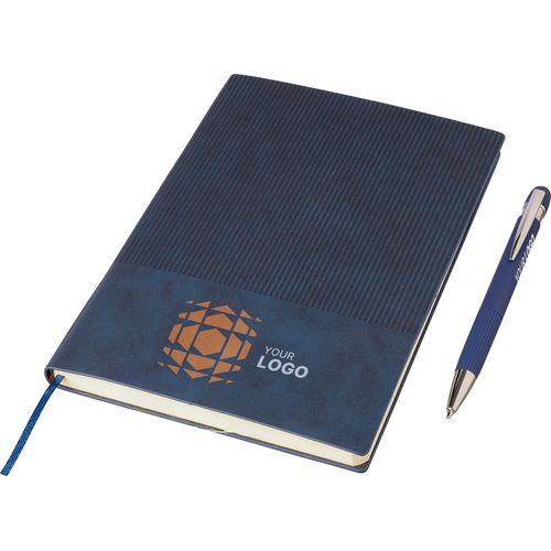 Ensemble carnet A5 et stylo à bille en PU recyclé Tarek - 9