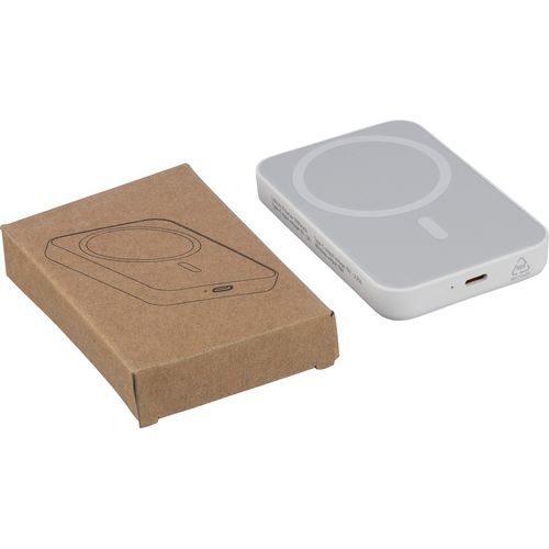 Power bank sans fil en ABS recyclé Miren - 8