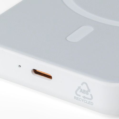 Power bank sans fil en ABS recyclé Miren - 11