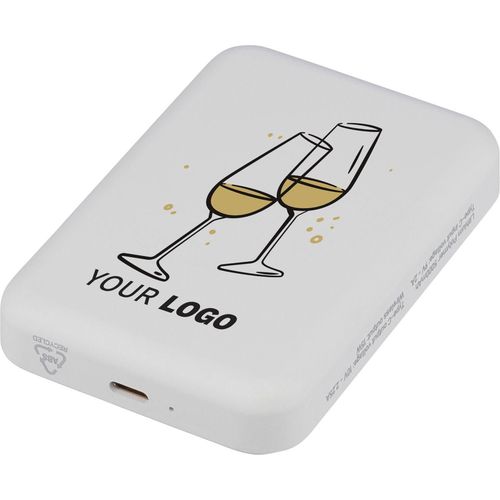 Power bank sans fil en ABS recyclé Miren - 4