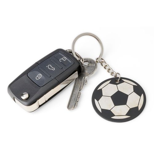 Porte-clés ballon de football en acier inoxydable recyclé Ciro - 3