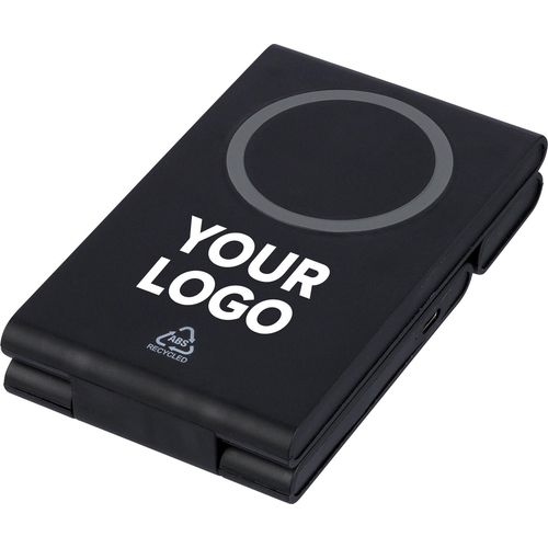 Power bank magnétique sans fil 3 en 1 en ABS recyclé Valerio - 3