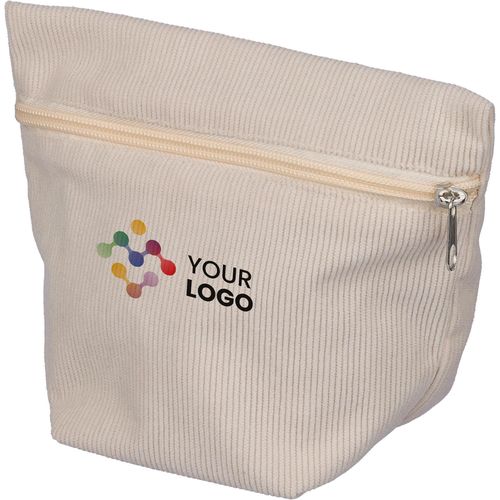 Trousse à maquillage zippée en velours côtelé Tia - 3