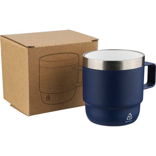 Mug double paroi de 180 ml en acier inoxydable recyclé Lilia - 8