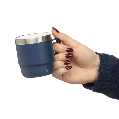 Mug double paroi de 180 ml en acier inoxydable recyclé Lilia - 12