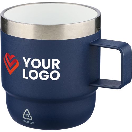 Mug double paroi de 180 ml en acier inoxydable recyclé Lilia - 3