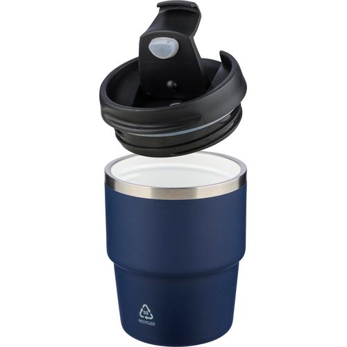 Mug double paroi de 175 ml en acier inoxydable recyclé Oli - 9