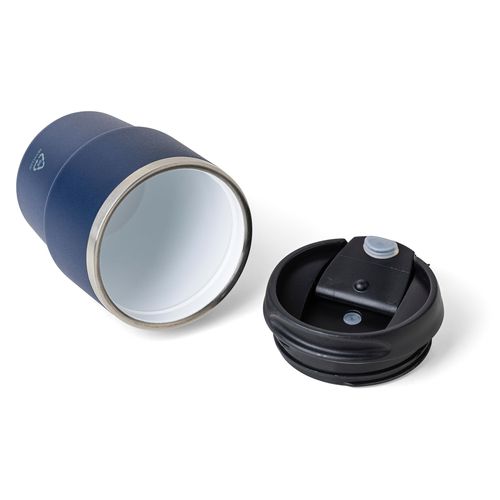 Mug double paroi de 175 ml en acier inoxydable recyclé Oli - 12