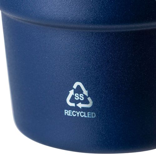Mug double paroi de 175 ml en acier inoxydable recyclé Oli - 13