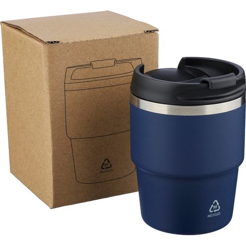 Mug double paroi de 175 ml en acier inoxydable recyclé Oli - 10