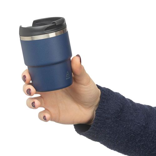 Mug double paroi de 175 ml en acier inoxydable recyclé Oli - 15