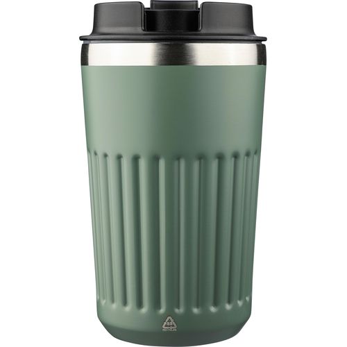 Mug double paroi en acier inoxydable recyclé de 400 ml Chiara - 4