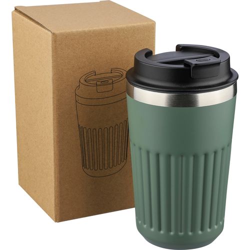 Mug double paroi en acier inoxydable recyclé de 400 ml Chiara - 6