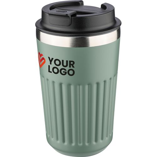 Mug double paroi en acier inoxydable recyclé de 400 ml Chiara - 2