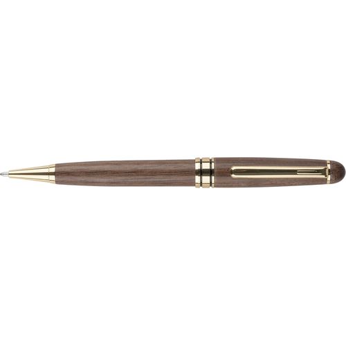 Stylo bille twist en bois de noyer Noa - 2