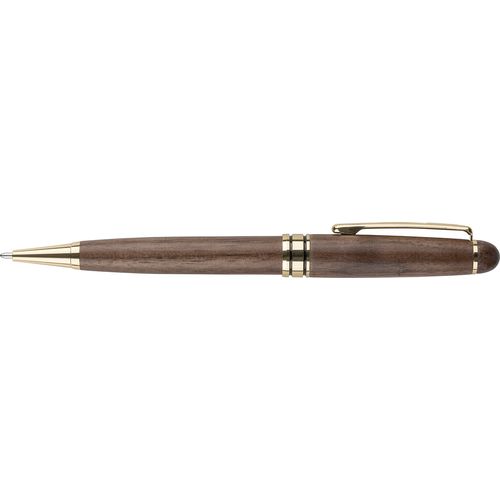 Stylo bille twist en bois de noyer Noa - 3