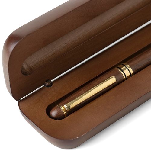 Stylo bille twist en bois de noyer Noa - 7